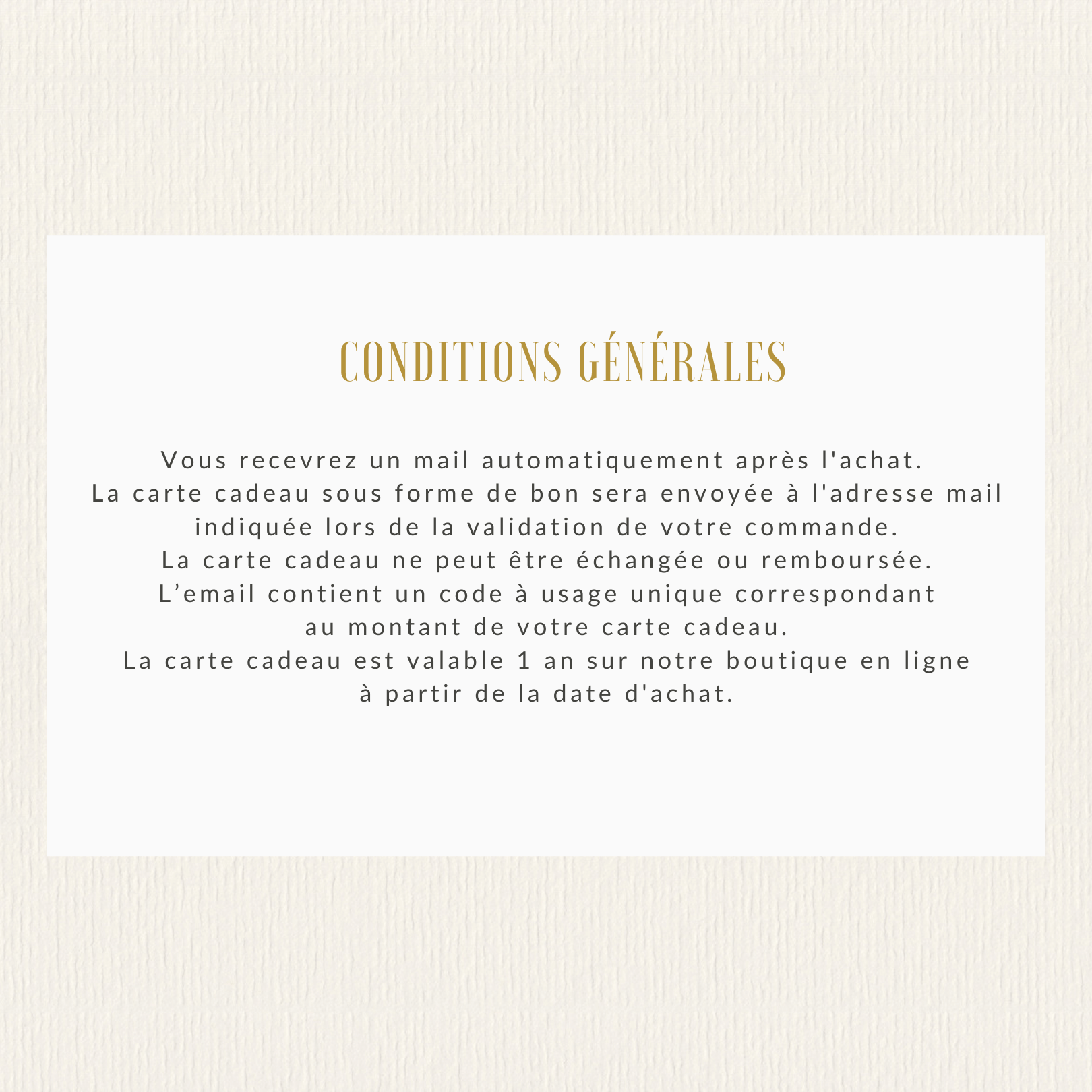 Carte Cadeau 100€